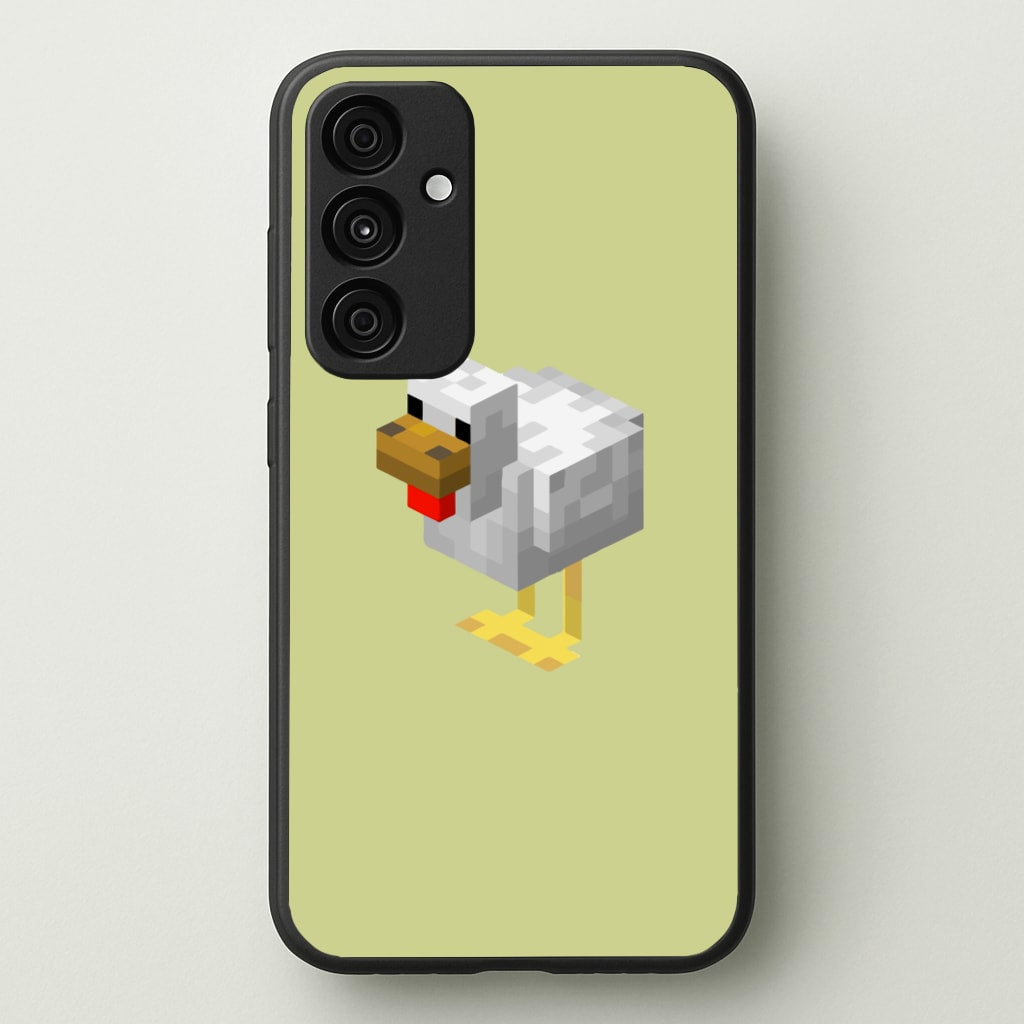 Mining Chicken - Minecraft Phone Case for Galaxy A55