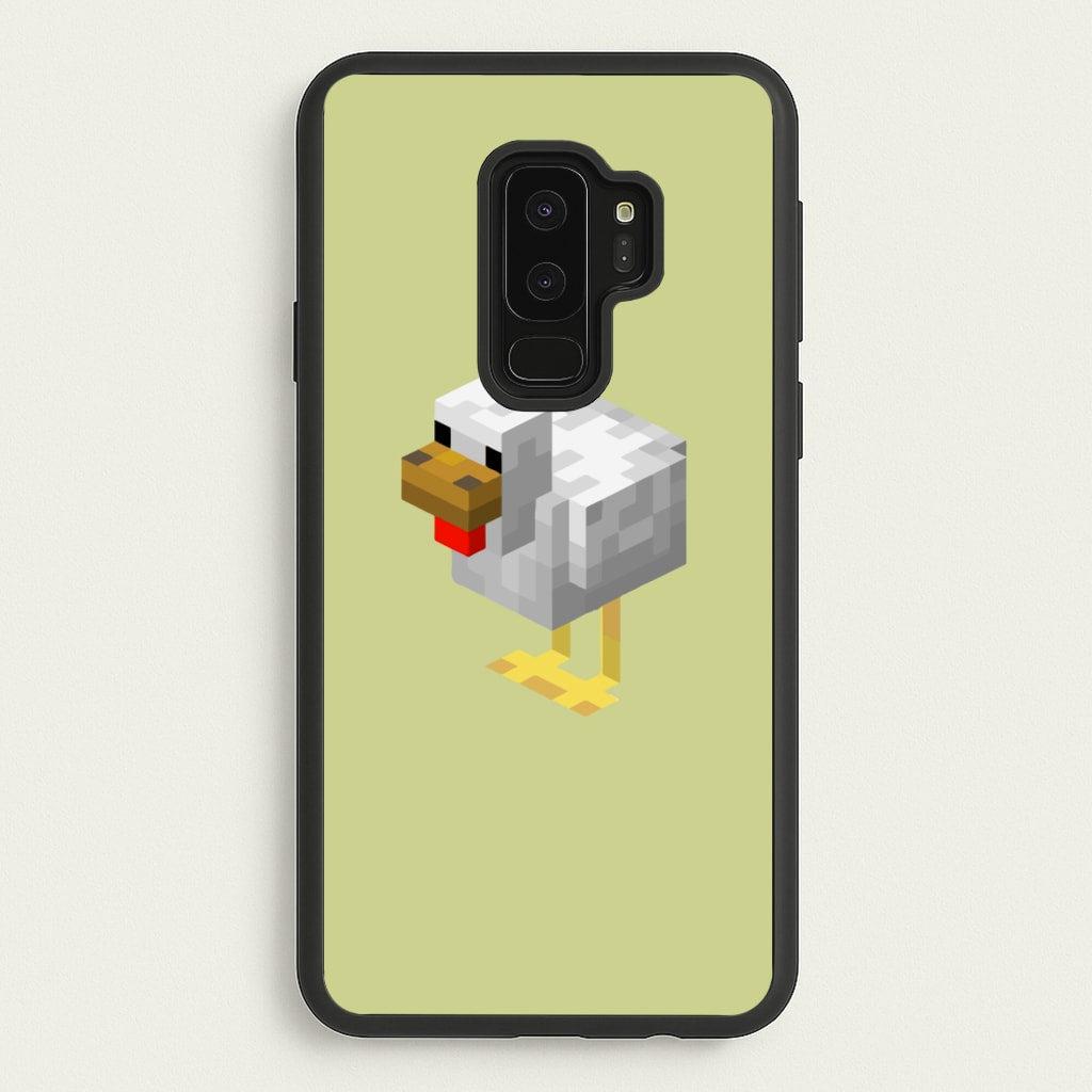Mining Chicken - Minecraft Phone Case for Galaxy S9 Plus