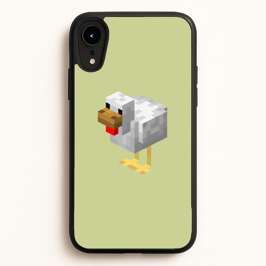 Mining Chicken - Minecraft Phone Case for iPhone XR