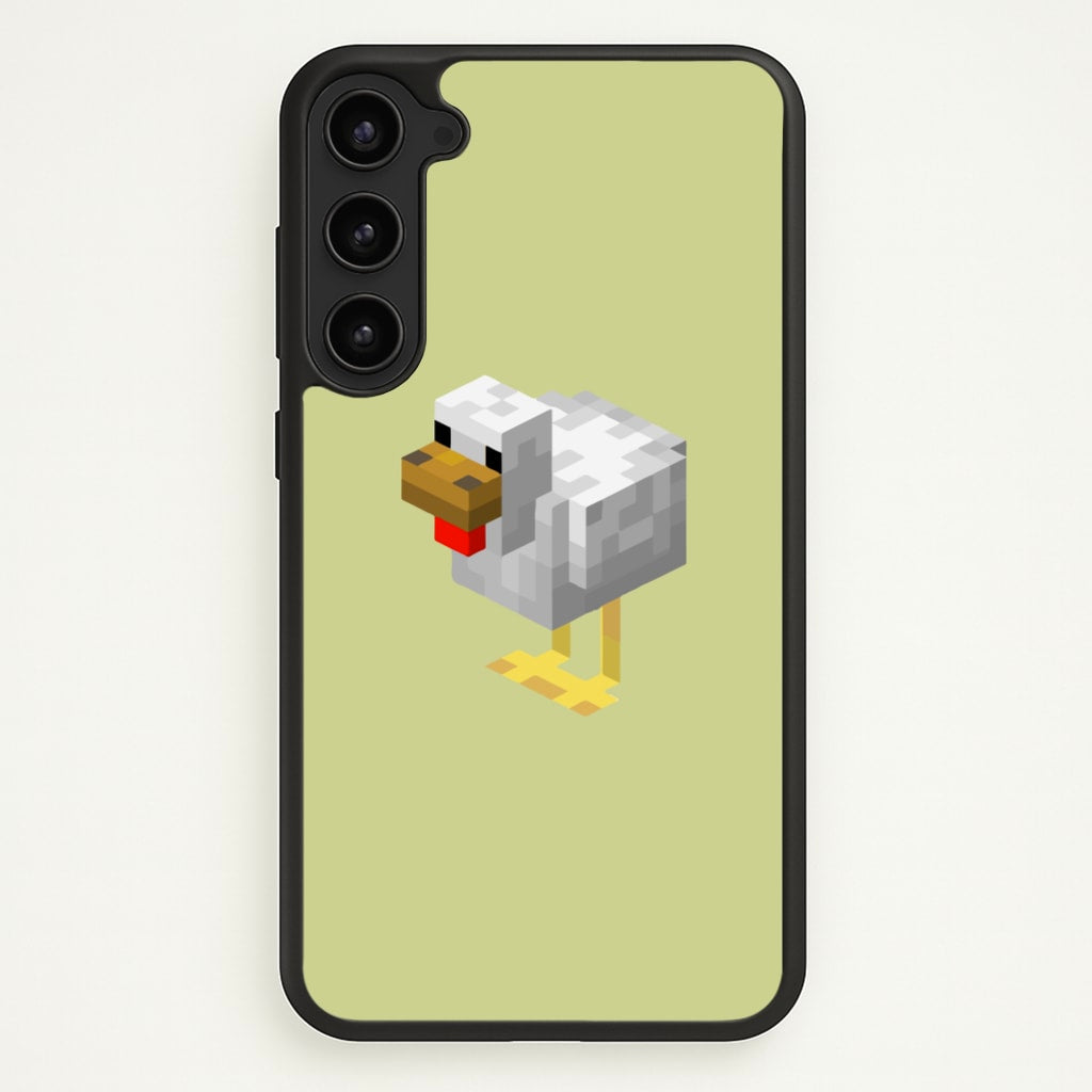Mining Chicken - Minecraft Phone Case for Galaxy S23 Plus