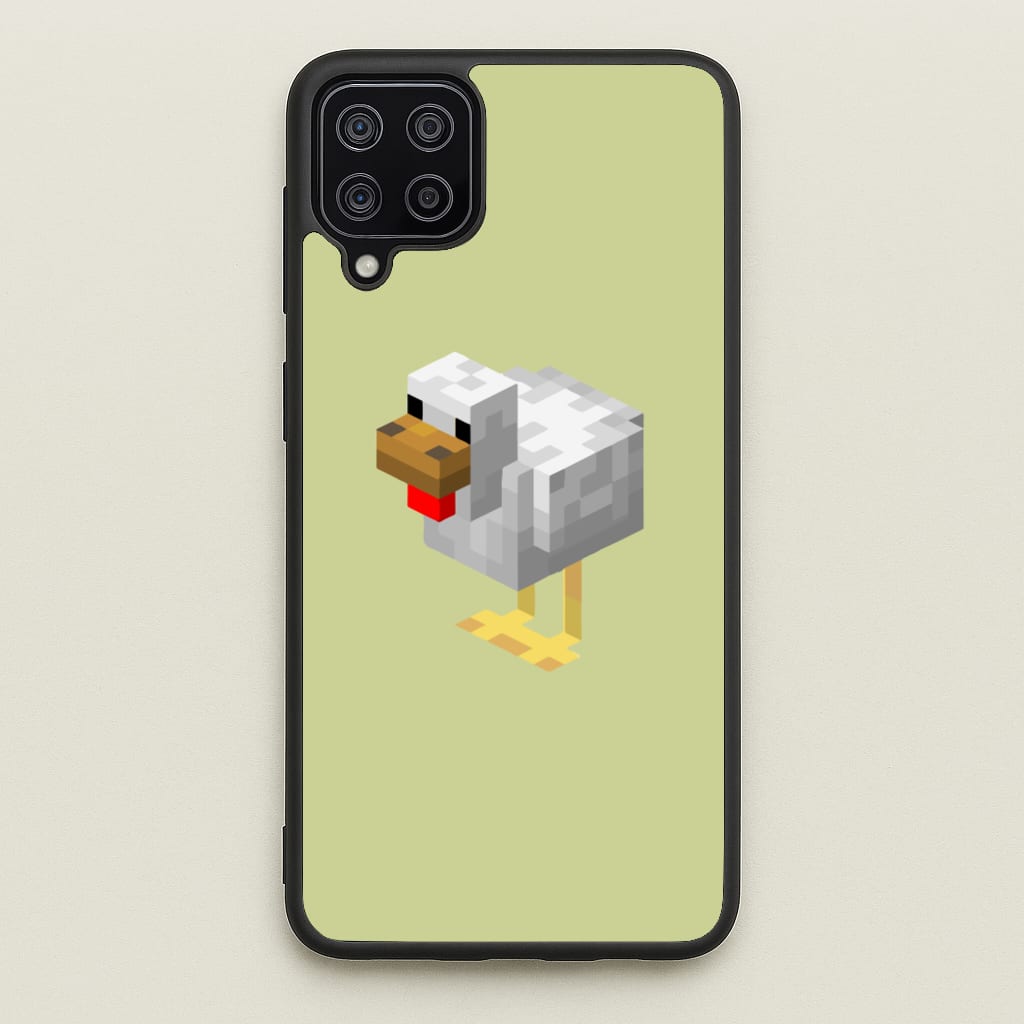 Mining Chicken - Minecraft Phone Case for Galaxy A12