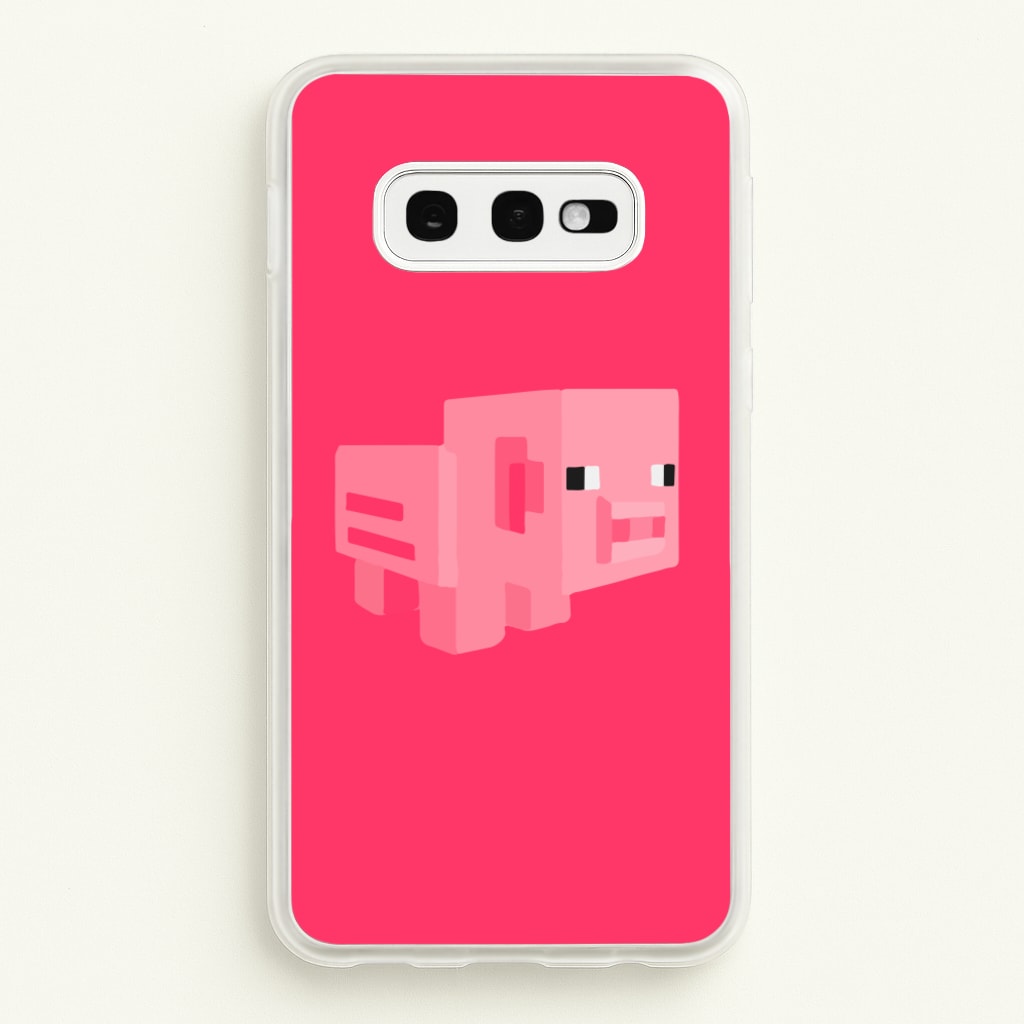 Mining Pig - Minecraft Phone Case for Galaxy S10e
