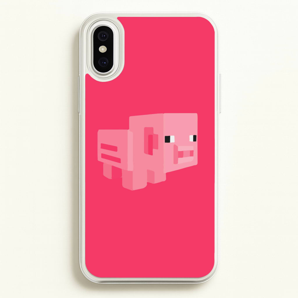 Mining Pig - Minecraft Phone Case for iPhone XS Max