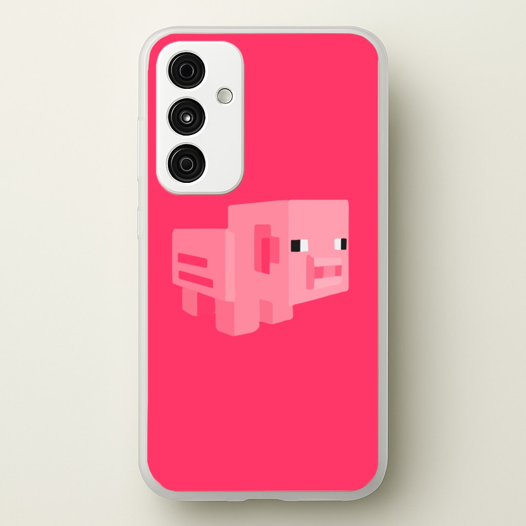 Mining Pig - Minecraft Phone Case for Galaxy A35