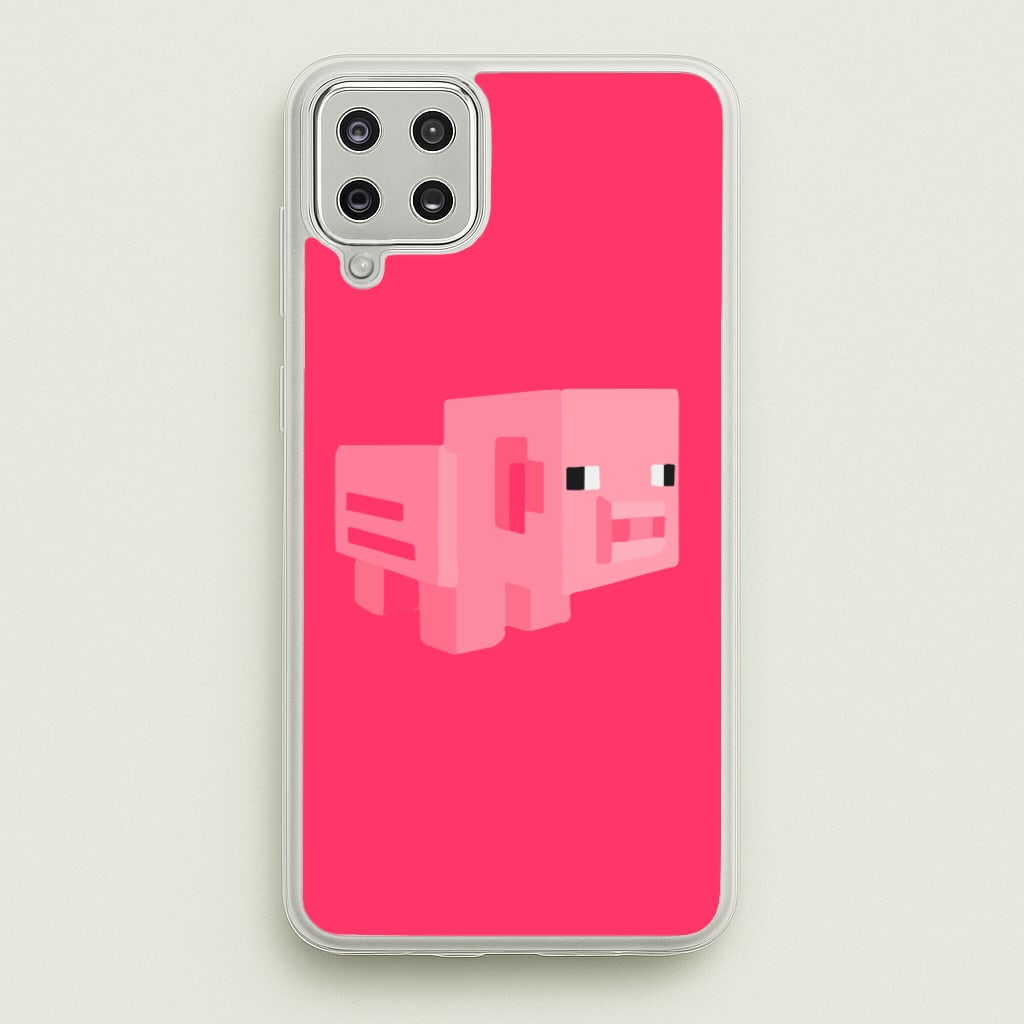 Mining Pig - Minecraft Phone Case for Galaxy A12