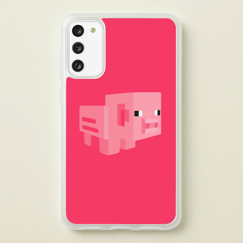 Mining Pig - Minecraft Phone Case for Galaxy S20FE