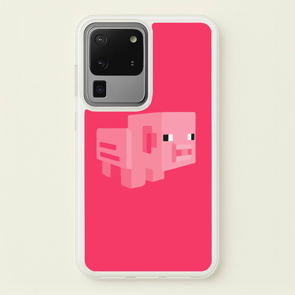 Mining Pig - Minecraft Phone Case for Galaxy S20 Ultra