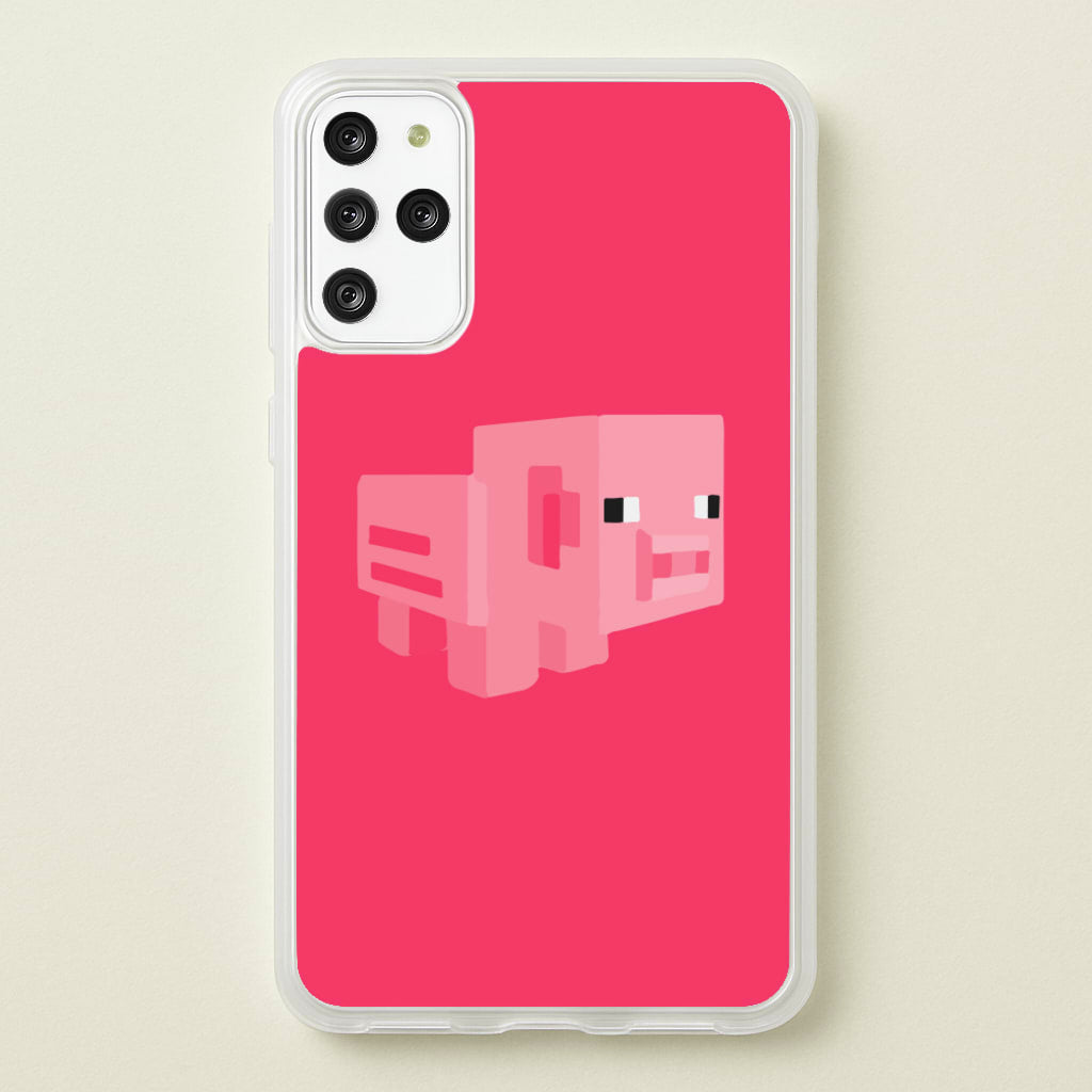 Mining Pig - Minecraft Phone Case for Galaxy S20 Plus