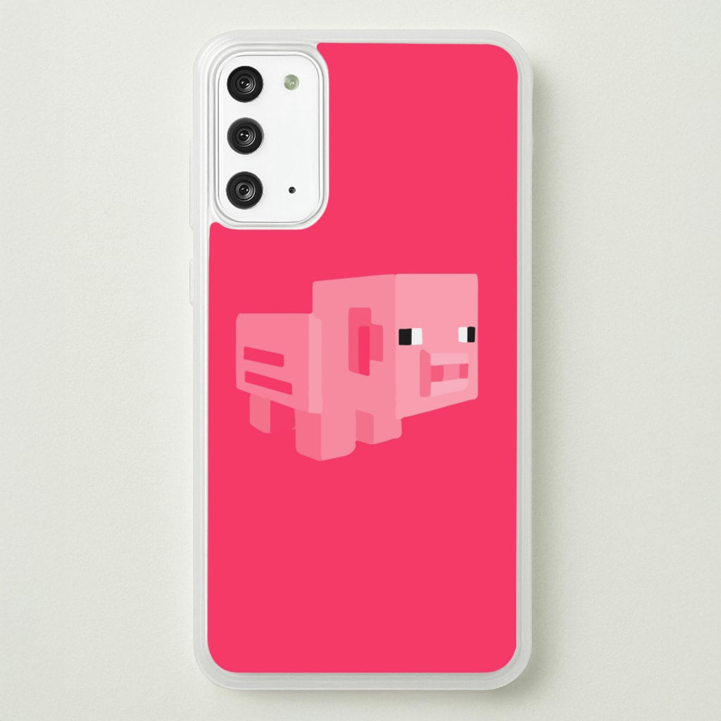 Mining Pig - Minecraft Phone Case for Galaxy Note 20