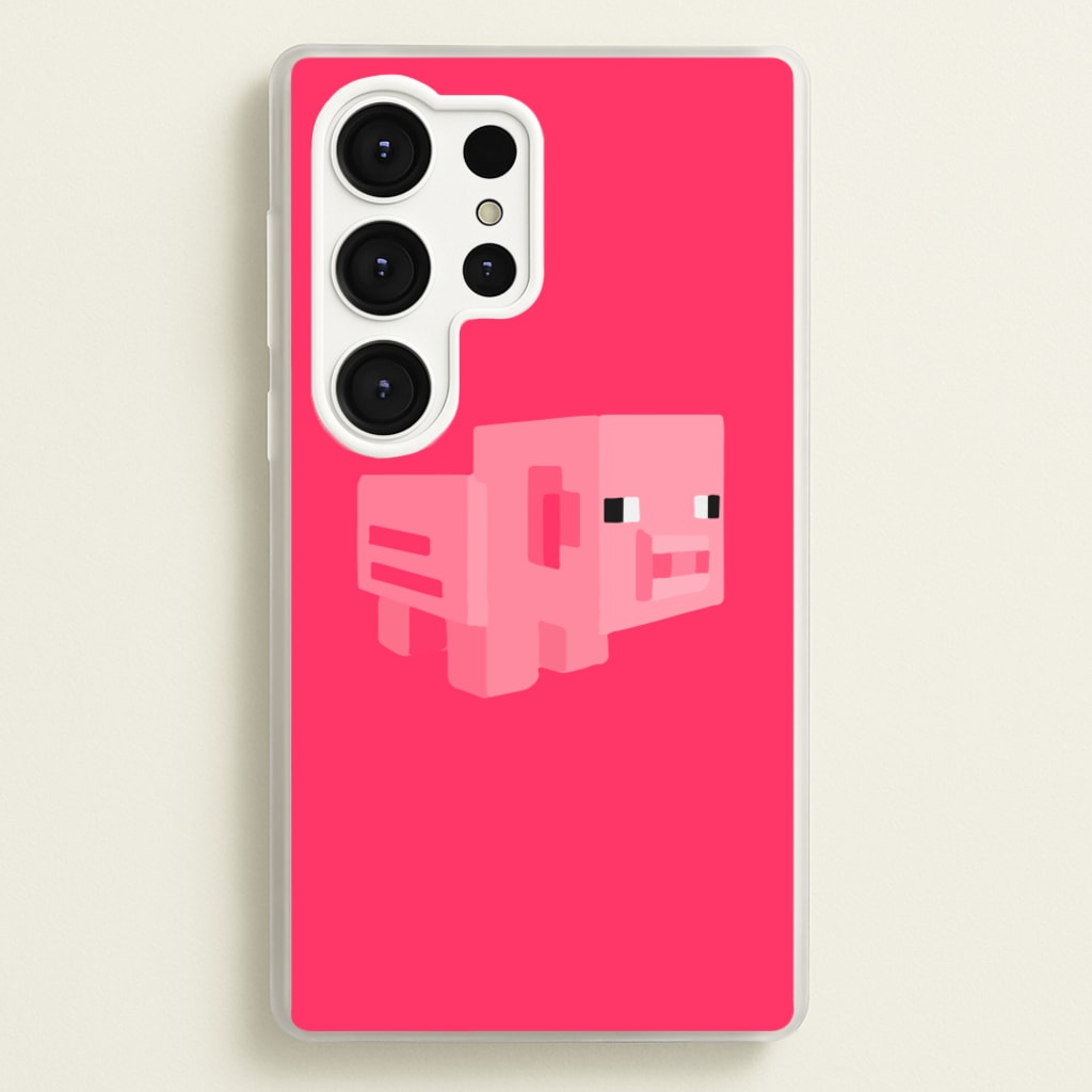 Mining Pig - Minecraft Phone Case for Galaxy S25 Ultra