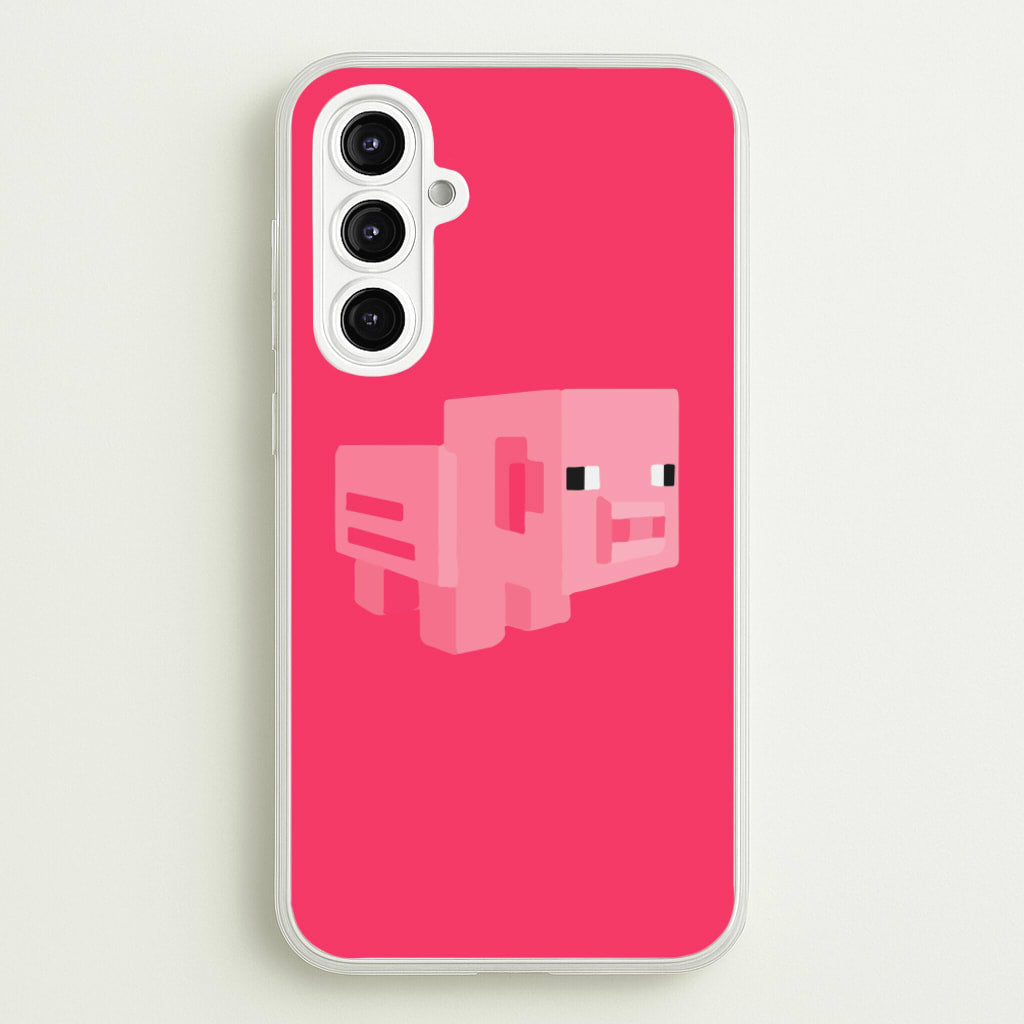 Mining Pig - Minecraft Phone Case for Galaxy A16