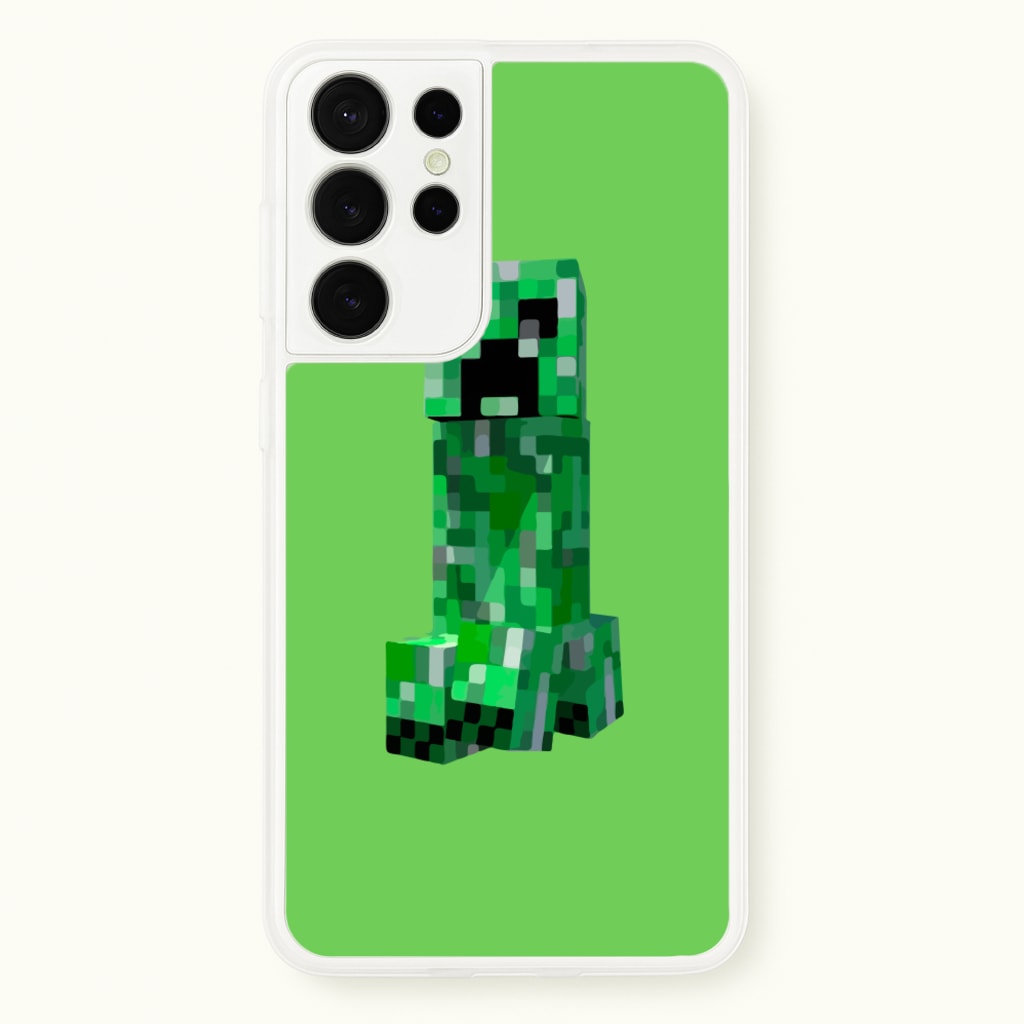 Mining Creeper - Minecraft Phone Case for Galaxy S21 Ultra
