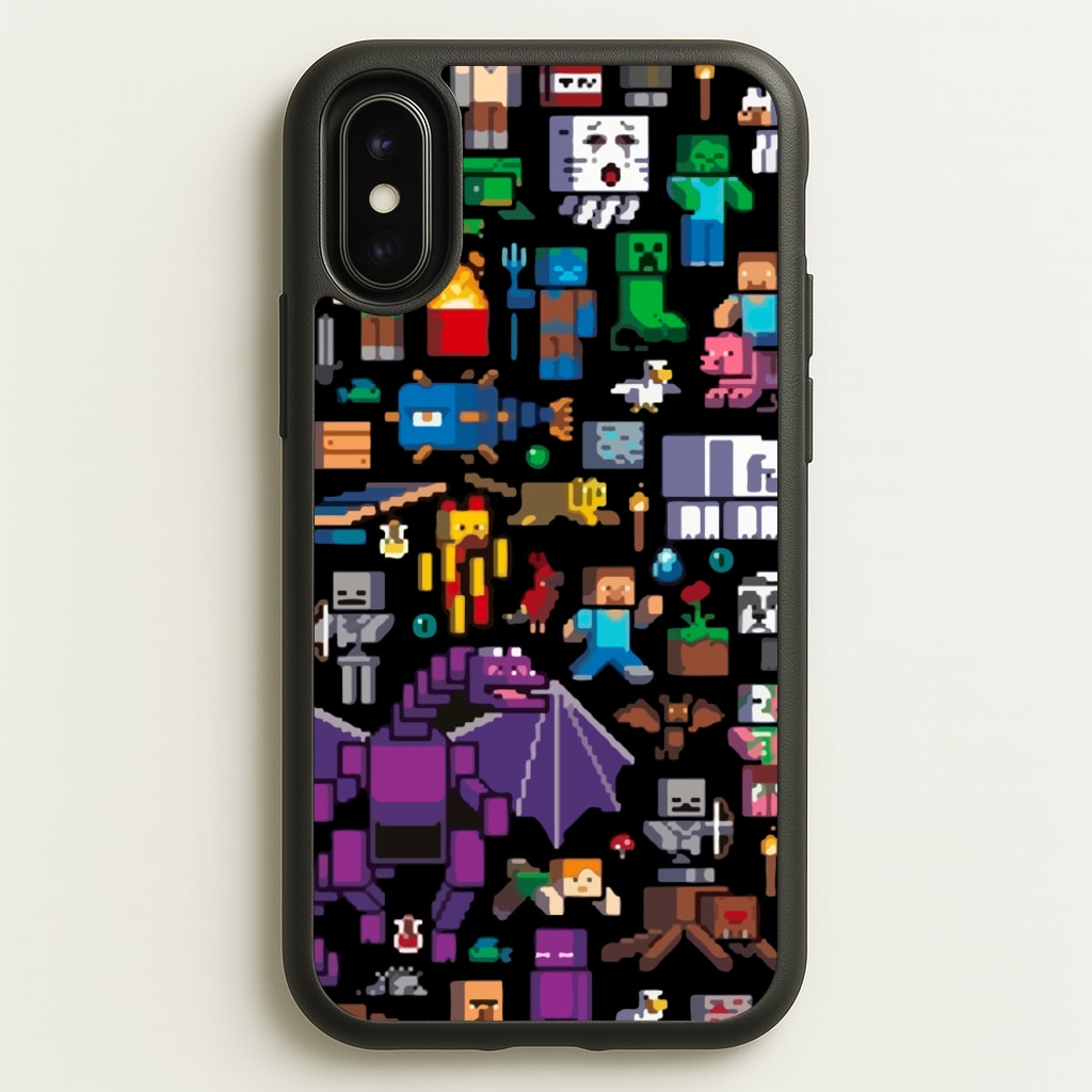 Mining Collage - Minecraft Phone Case for iPhone X / XS