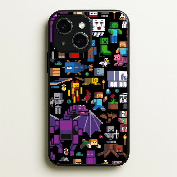 Mining Collage - Minecraft Phone Case for iPhone 14