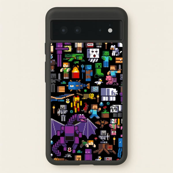 Mining Collage - Minecraft Phone Case for Google Pixel 6