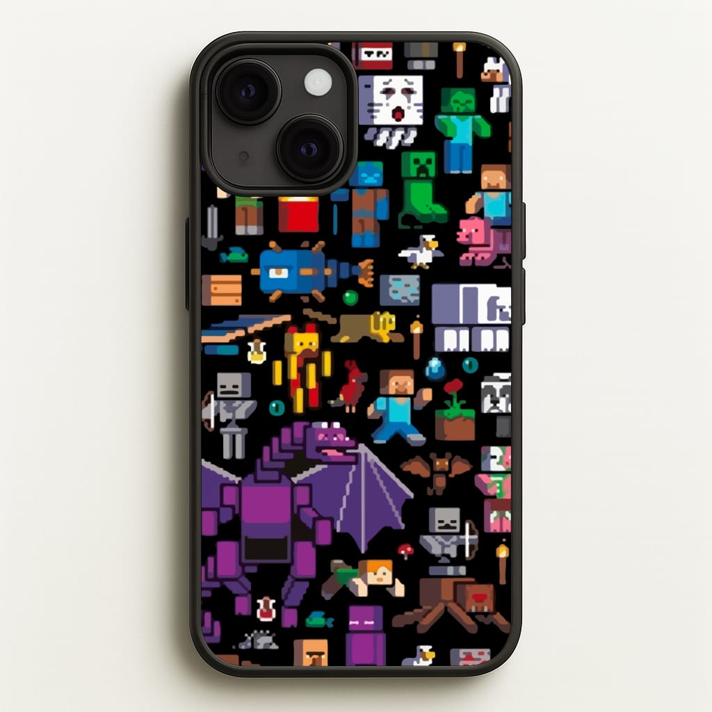 Mining Collage - Minecraft Phone Case for iPhone 13