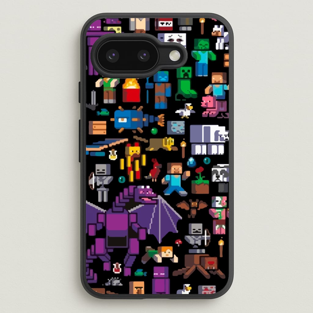 Mining Collage - Minecraft Phone Case for Google Pixel 9a