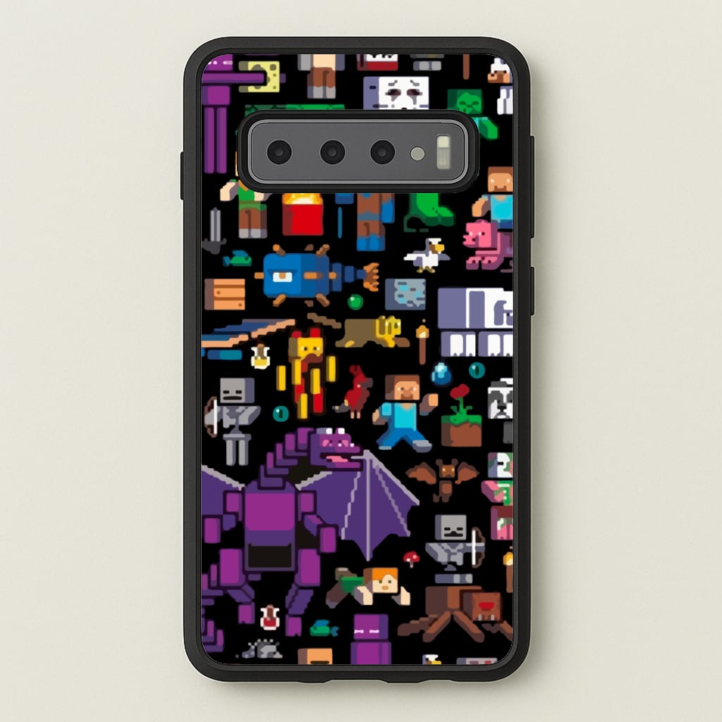 Mining Collage - Minecraft Phone Case for Galaxy S10