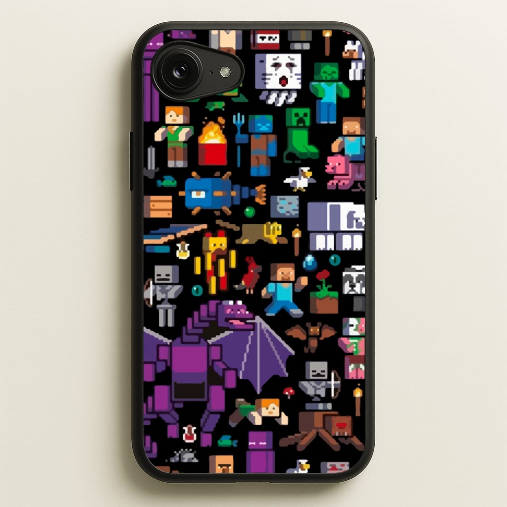 Mining Collage - Minecraft Phone Case for iPhone 16e