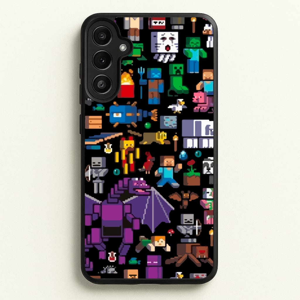 Mining Collage - Minecraft Phone Case for Galaxy A36