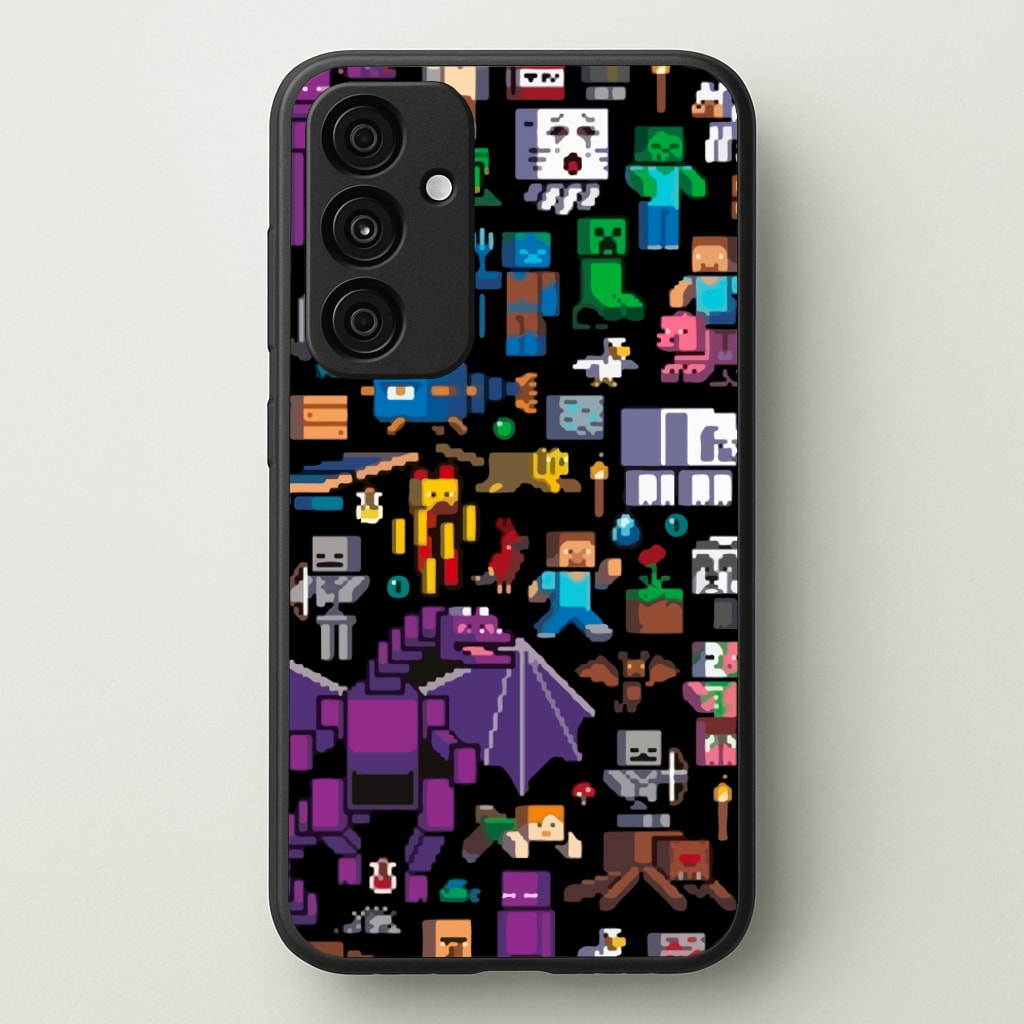 Mining Collage - Minecraft Phone Case for Galaxy A55
