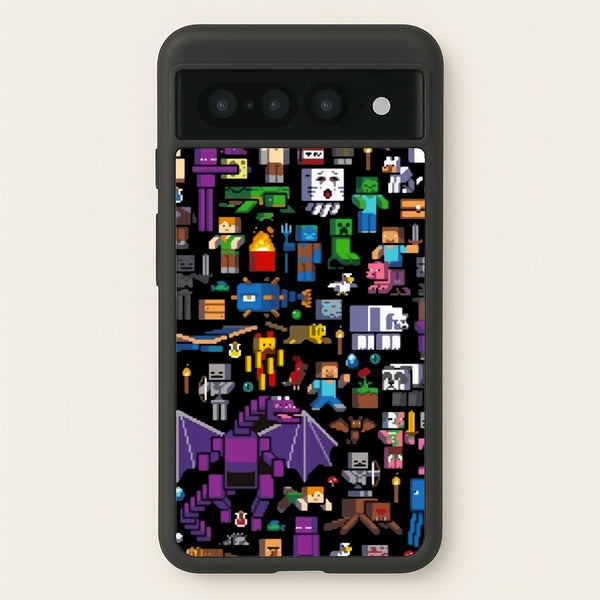 Mining Collage - Minecraft Phone Case for Google Pixel 7 Pro