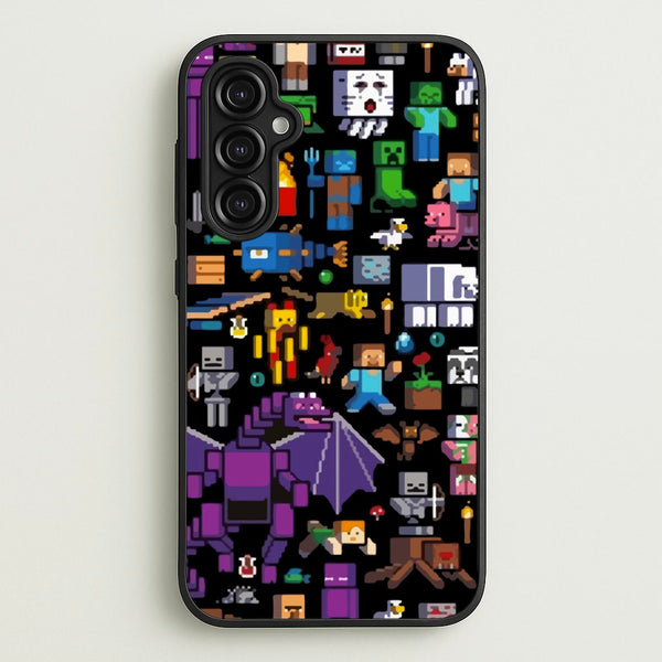 Mining Collage - Minecraft Phone Case for Galaxy A14