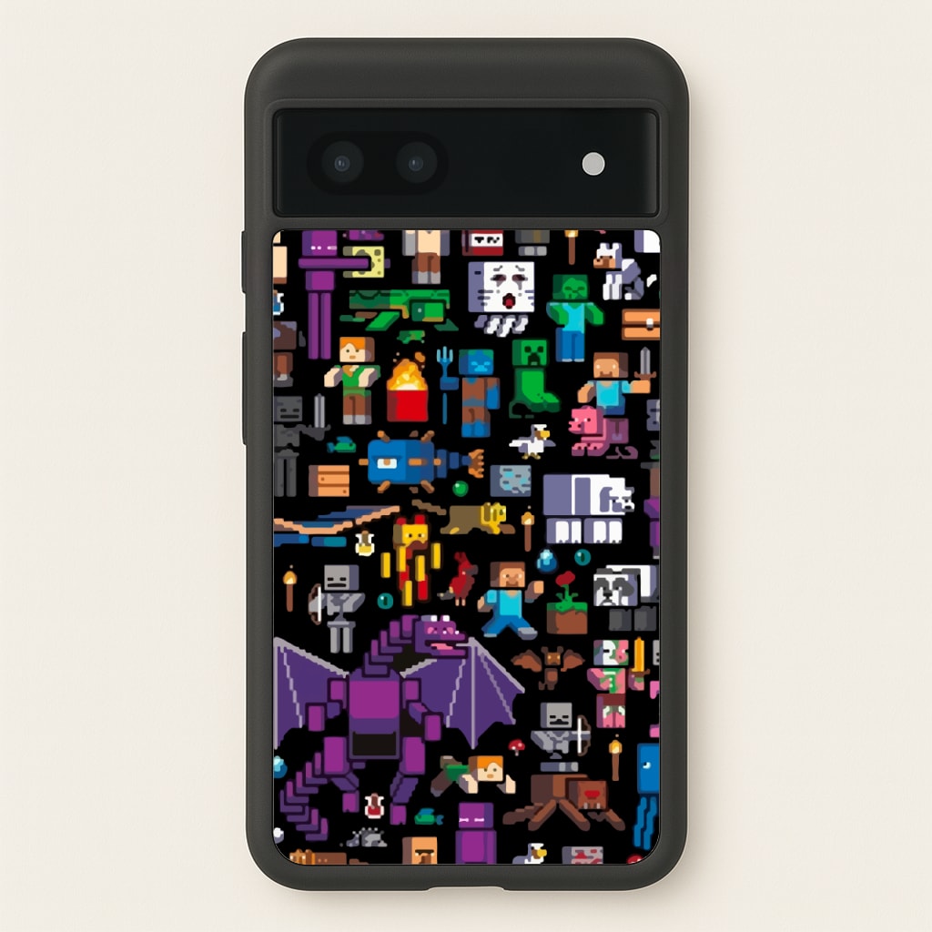Mining Collage - Minecraft Phone Case for Google Pixel 7a