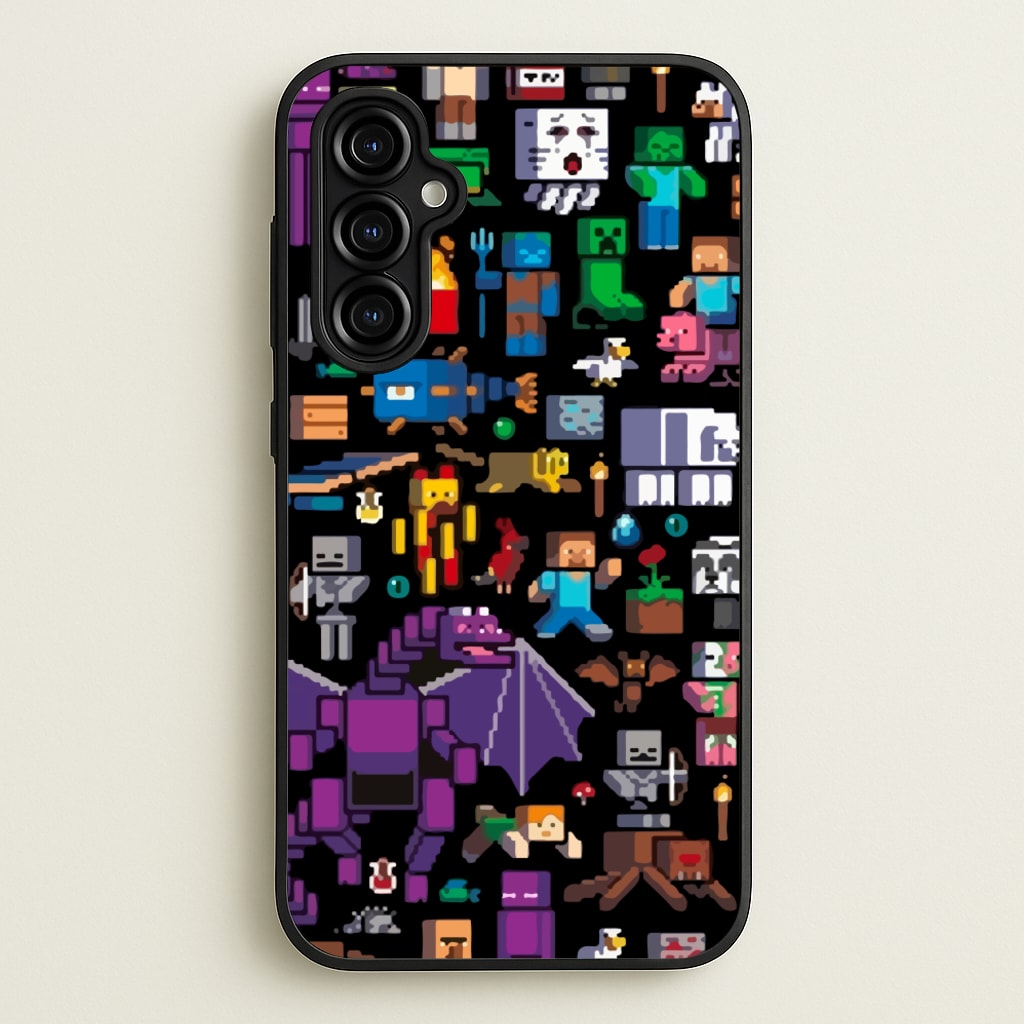 Mining Collage - Minecraft Phone Case for Galaxy A54