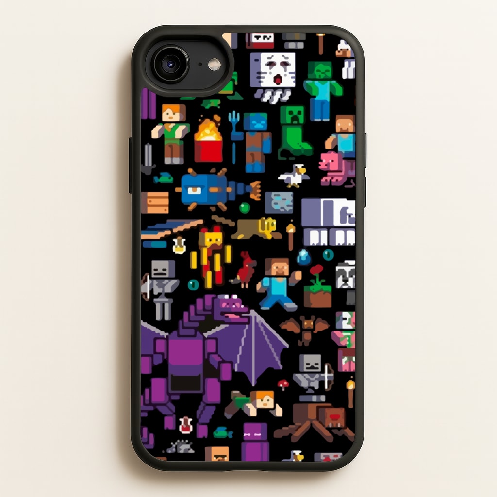 Mining Collage - Minecraft Phone Case for iPhone 6 / 7 / 8 / SE