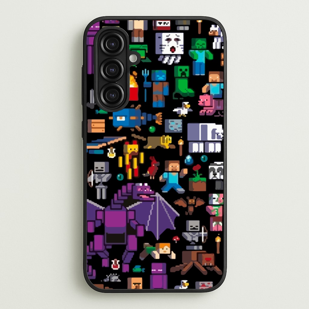 Mining Collage - Minecraft Phone Case for Galaxy A16
