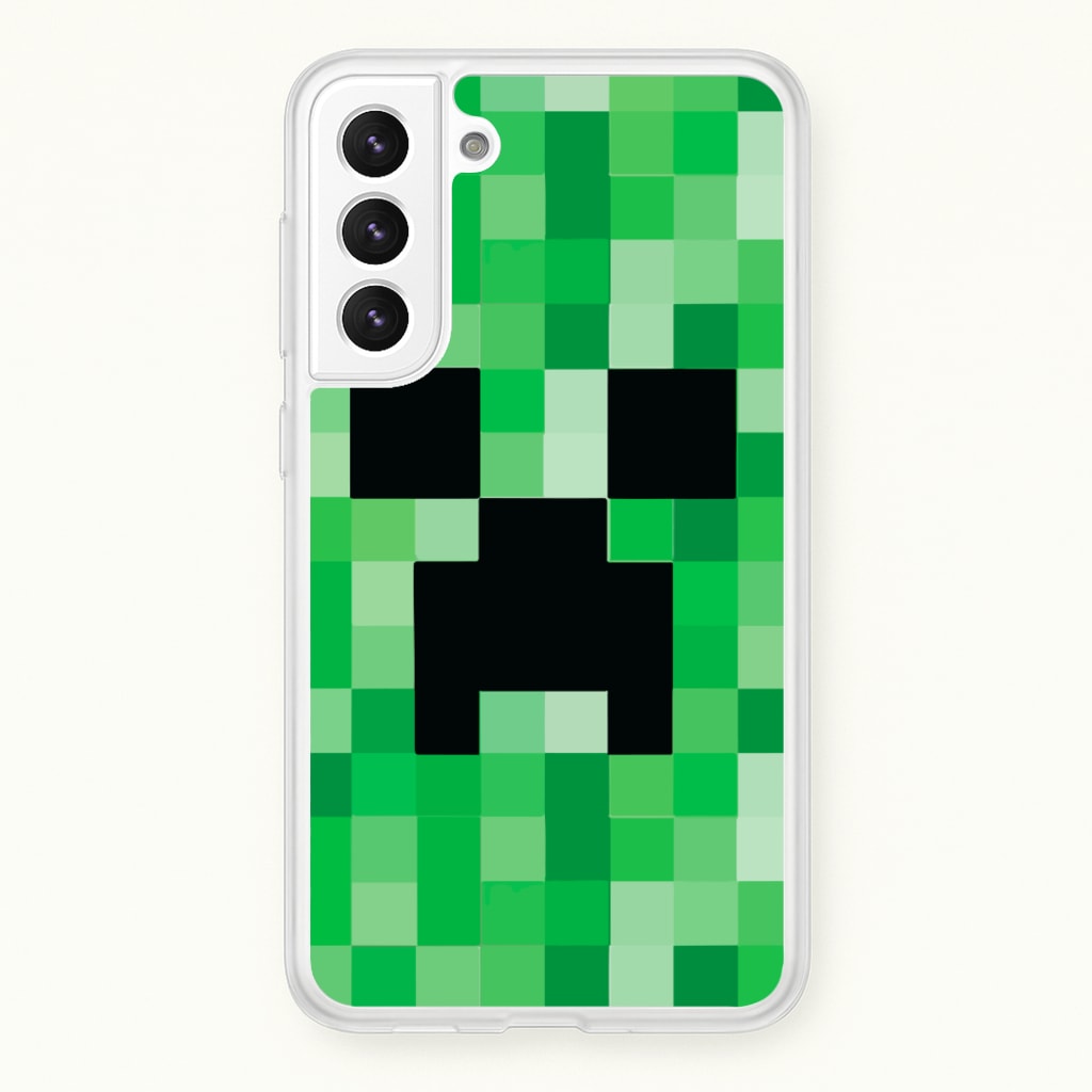 Creeper Face - Mining - Minecraft Phone Case for Galaxy S21 Plus