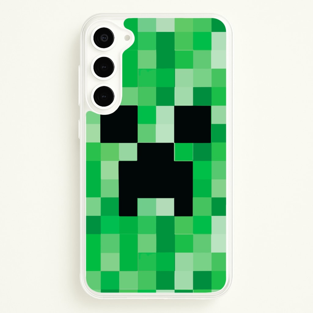 Creeper Face - Mining - Minecraft Phone Case for Galaxy S23