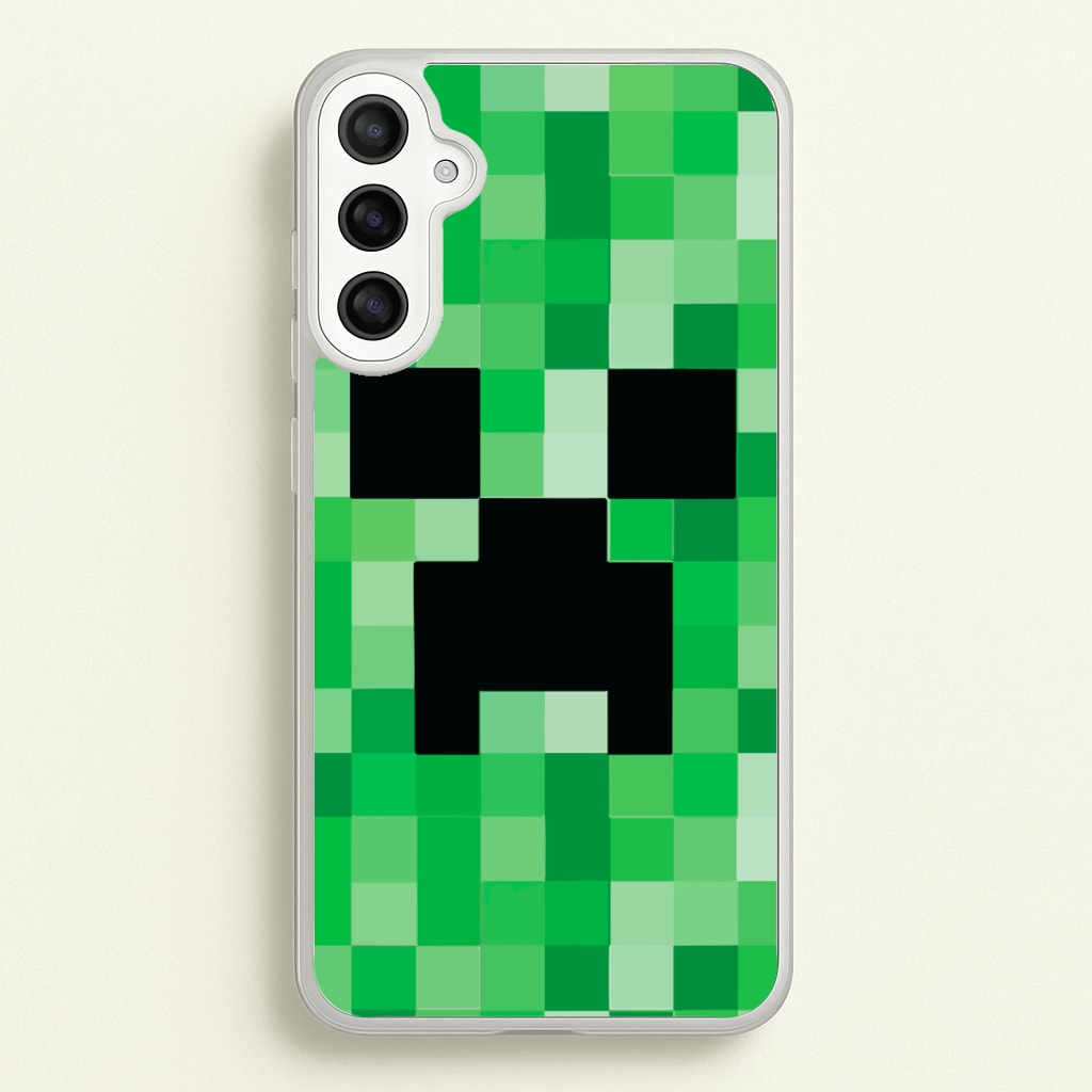 Creeper Face - Mining - Minecraft Phone Case for Galaxy A36