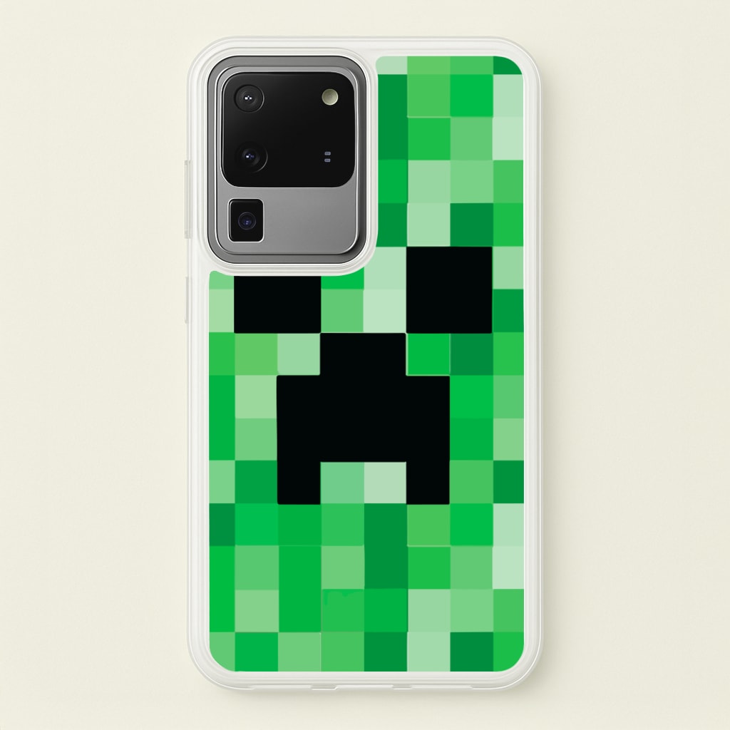 Creeper Face - Mining - Minecraft Phone Case for Galaxy S20 Ultra