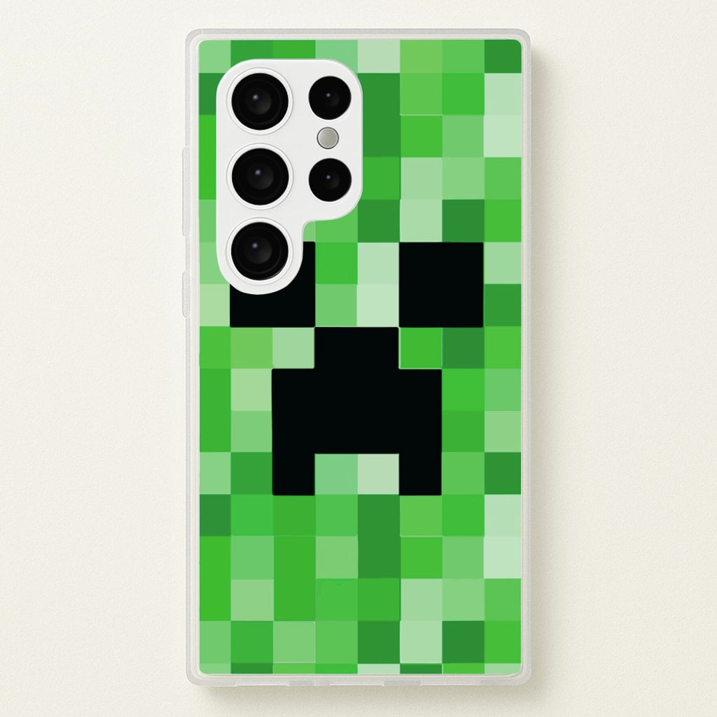 Creeper Face - Mining - Minecraft Phone Case for Galaxy S24 Ultra