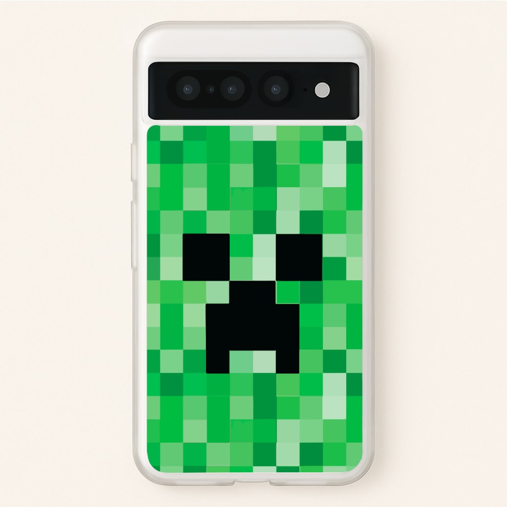 Creeper Face - Mining - Minecraft Phone Case for Google Pixel 7 Pro