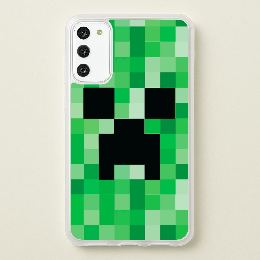 Creeper Face - Mining - Minecraft Phone Case for Galaxy S20