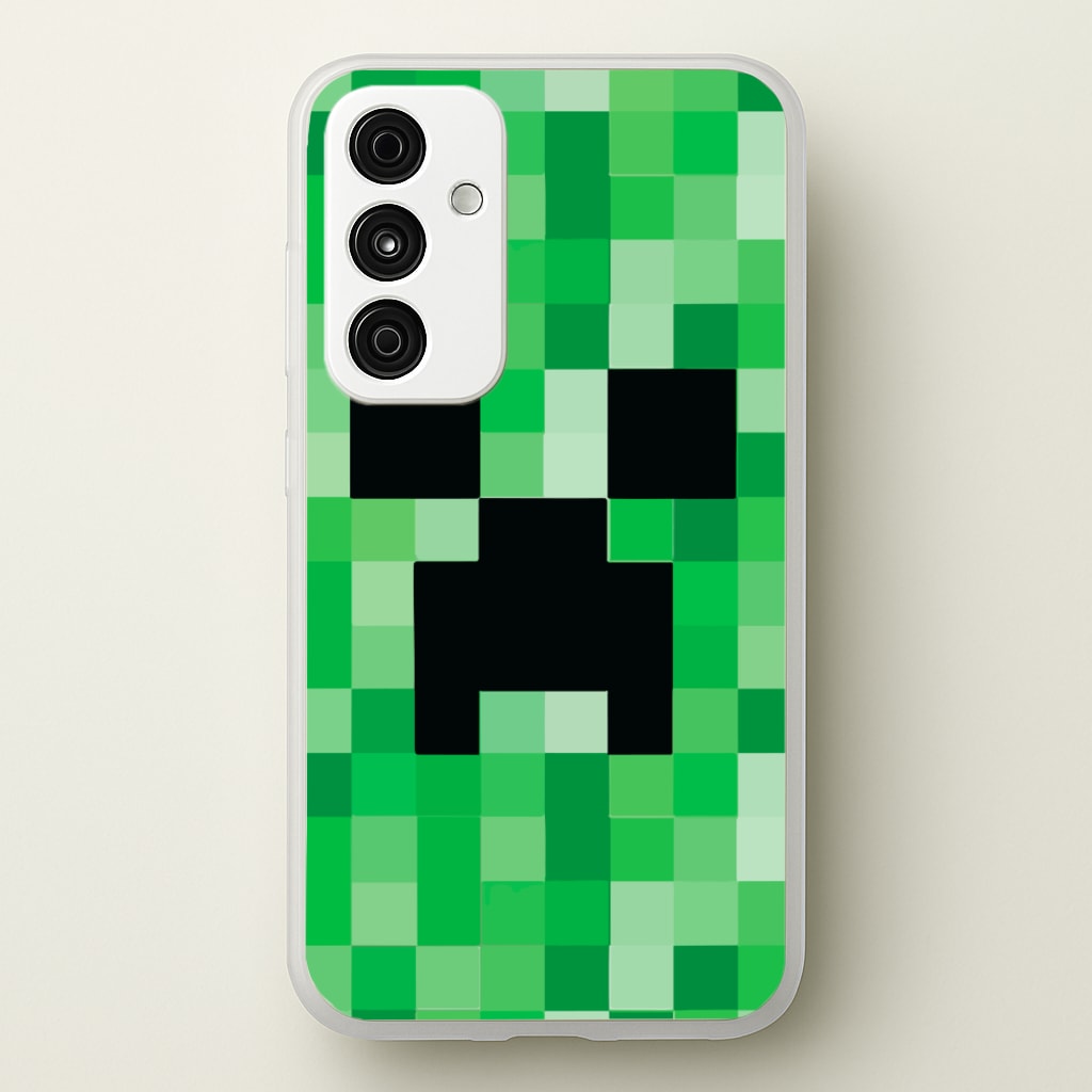 Creeper Face - Mining - Minecraft Phone Case for Galaxy A55