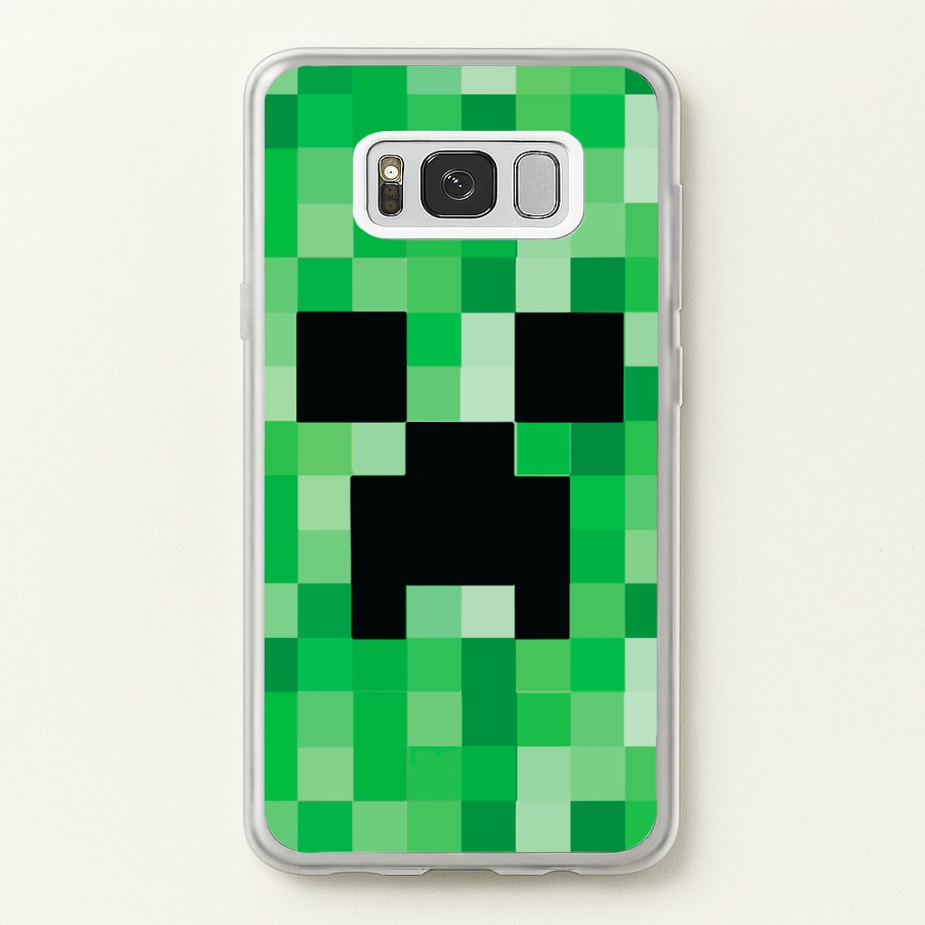 Creeper Face - Mining - Minecraft Phone Case for Galaxy S8 Plus