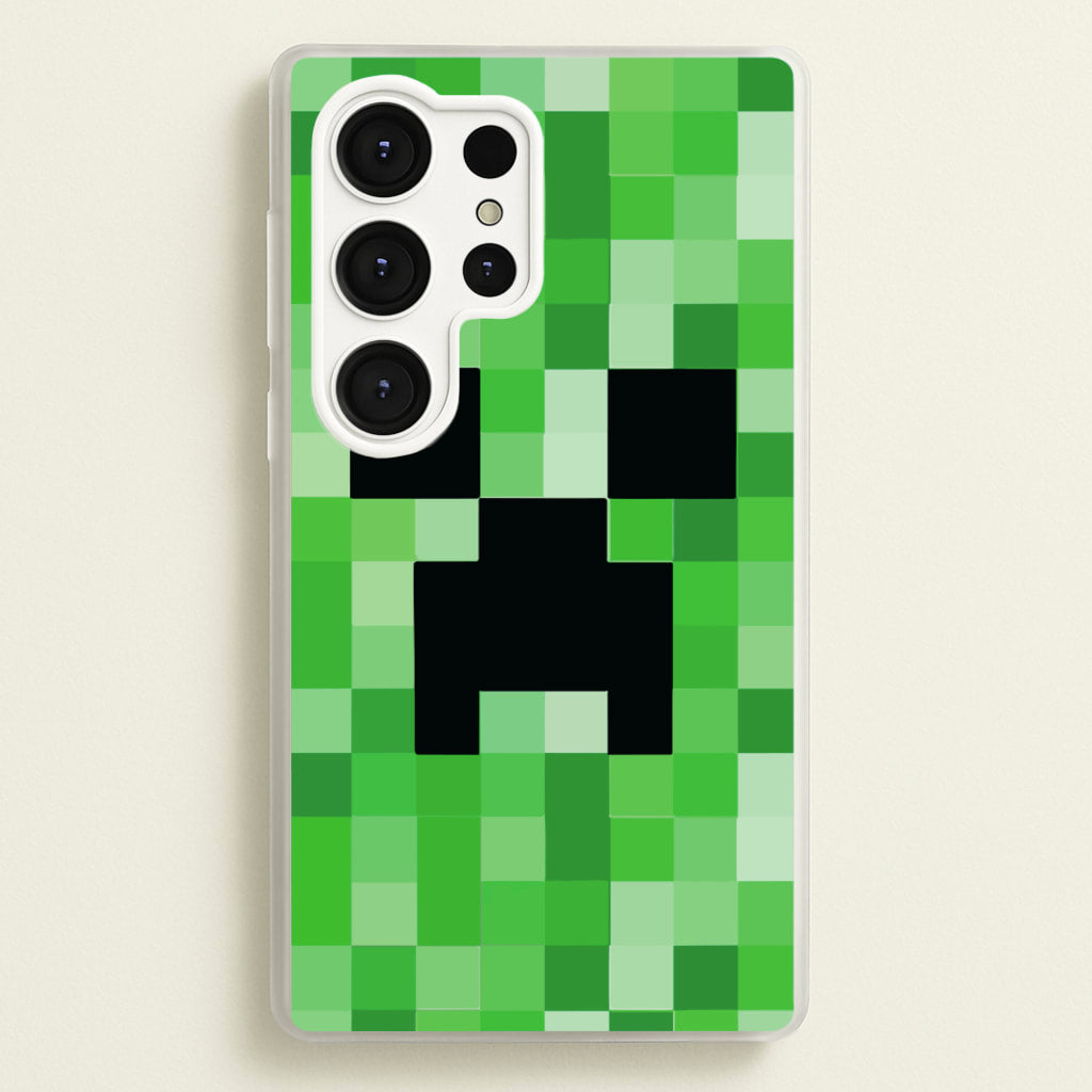 Creeper Face - Mining - Minecraft Phone Case for Galaxy S25 Ultra