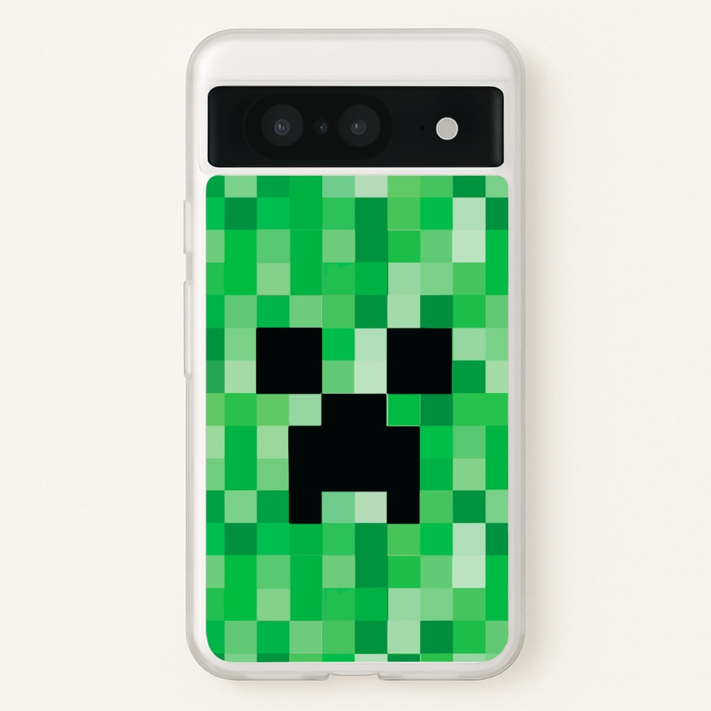 Creeper Face - Mining - Minecraft Phone Case for Google Pixel 8