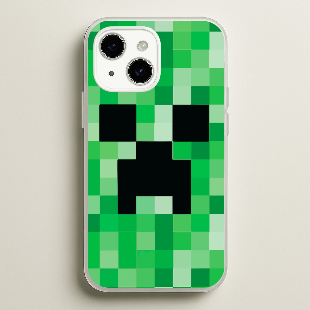 Creeper Face - Mining - Minecraft Phone Case for iPhone 15 Plus