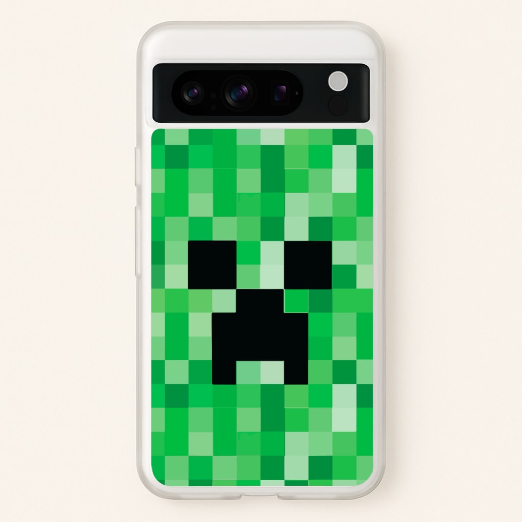 Creeper Face - Mining - Minecraft Phone Case for Google Pixel 8 Pro