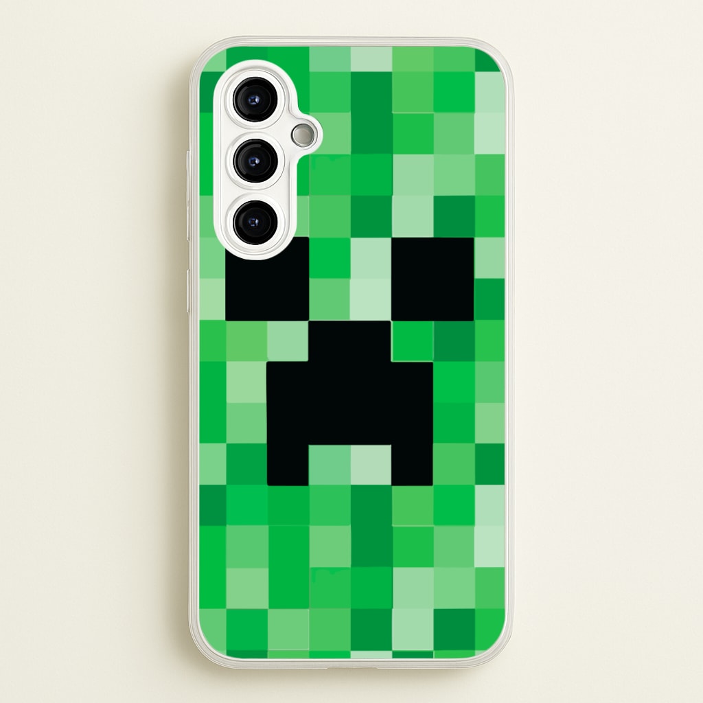 Creeper Face - Mining - Minecraft Phone Case for Galaxy A54