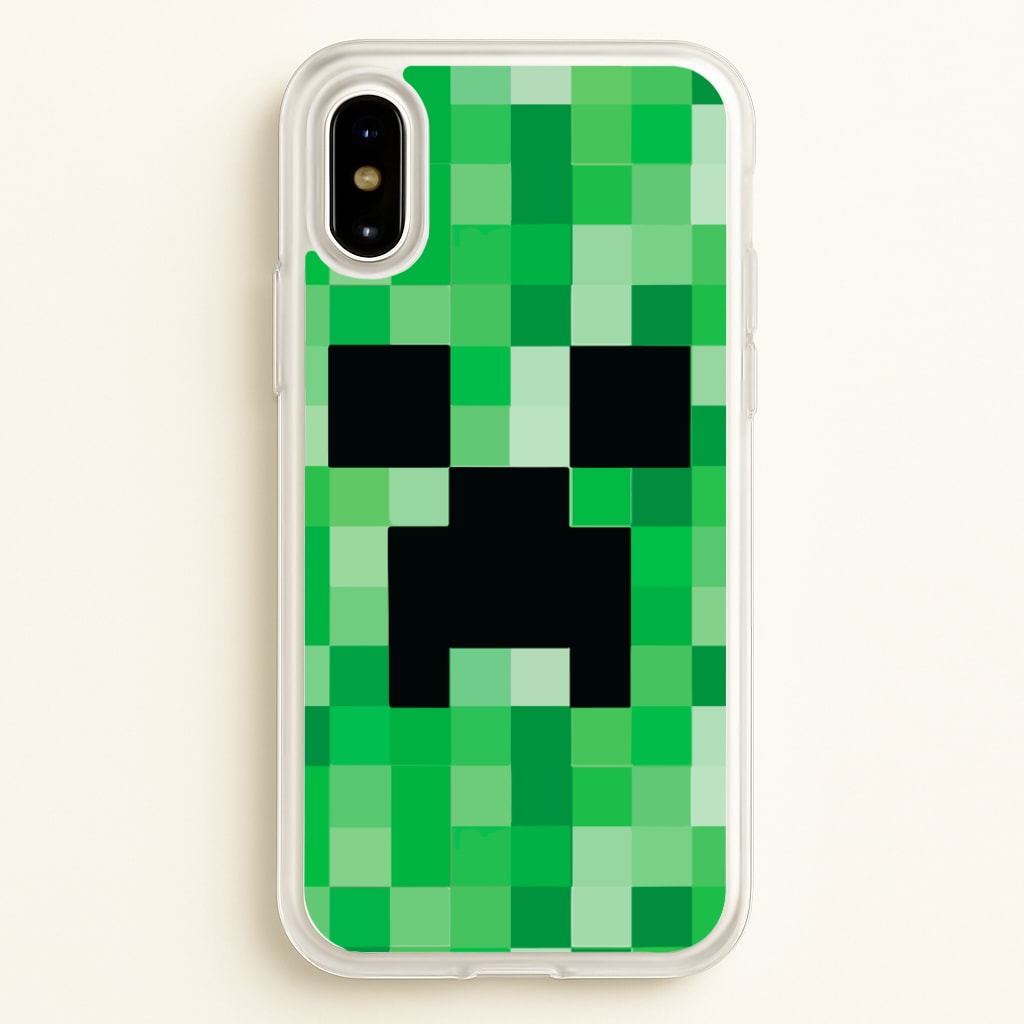Creeper Face - Mining - Minecraft Phone Case for iPhone X / XS