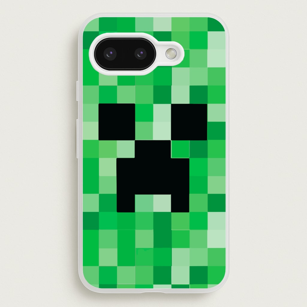 Creeper Face - Mining - Minecraft Phone Case for Google Pixel 9a