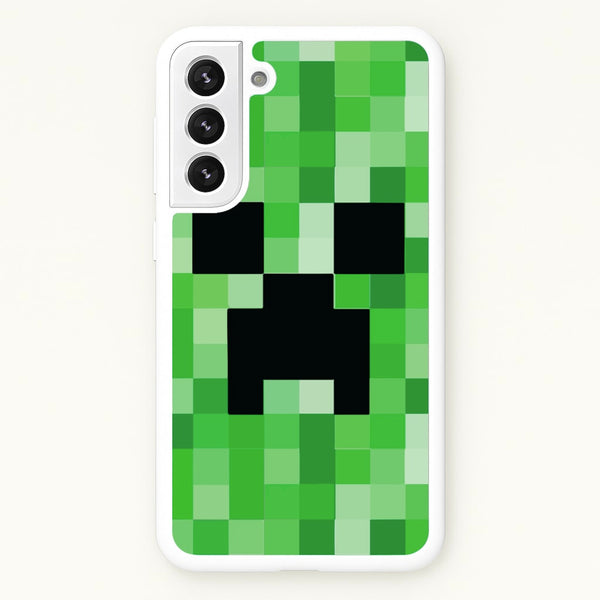 Creeper Face - Mining - Minecraft Phone Case for Galaxy S22 Plus