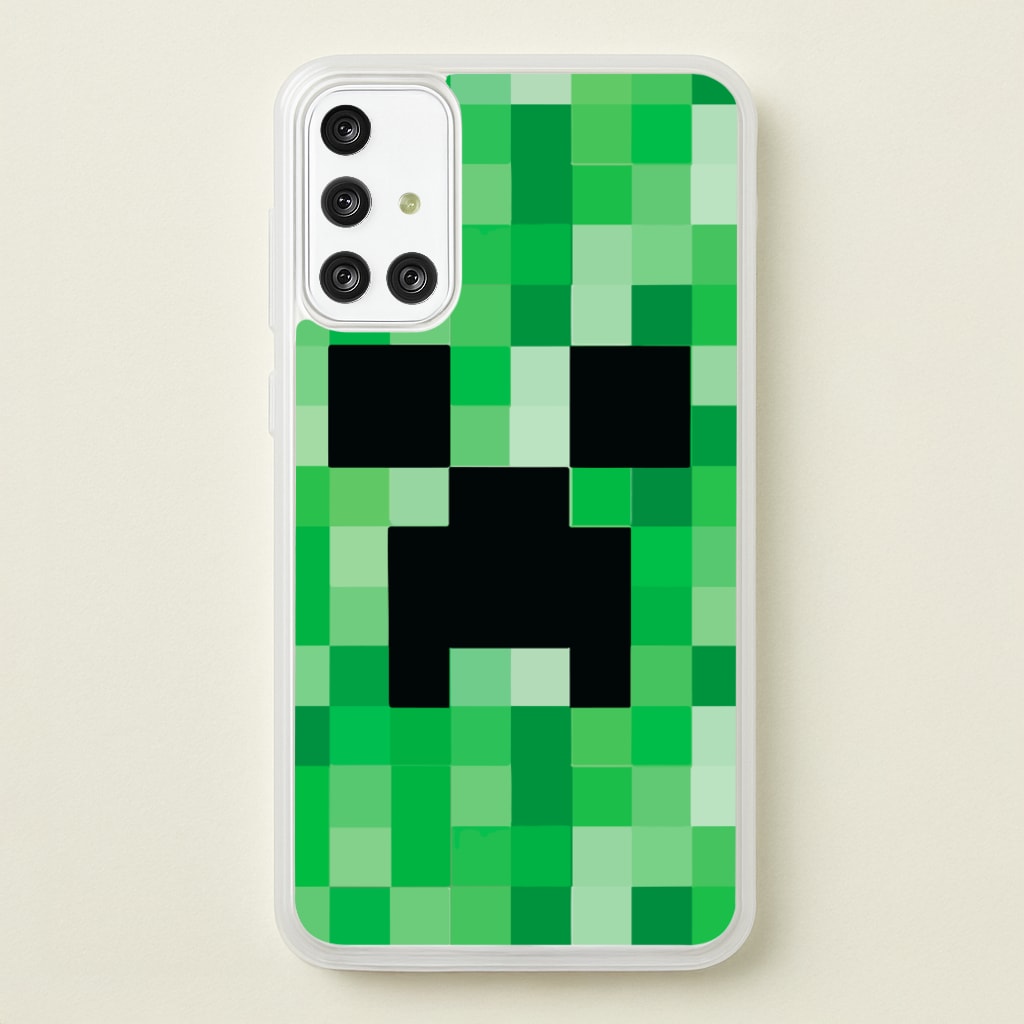 Creeper Face - Mining - Minecraft Phone Case for Galaxy A71