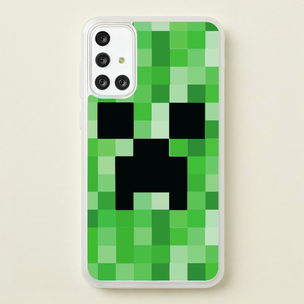Creeper Face - Mining - Minecraft Phone Case for Galaxy A71